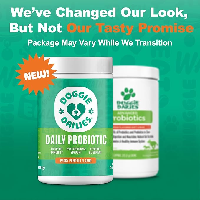 Doggie Dailies Probiotics for Dogs - Advanced Dog Probiotics with Prebiotics - Promotes Digestive Health - Supports Immune System and Overall Health (Pumpkin) 225 Soft Chews-Mewly Pet