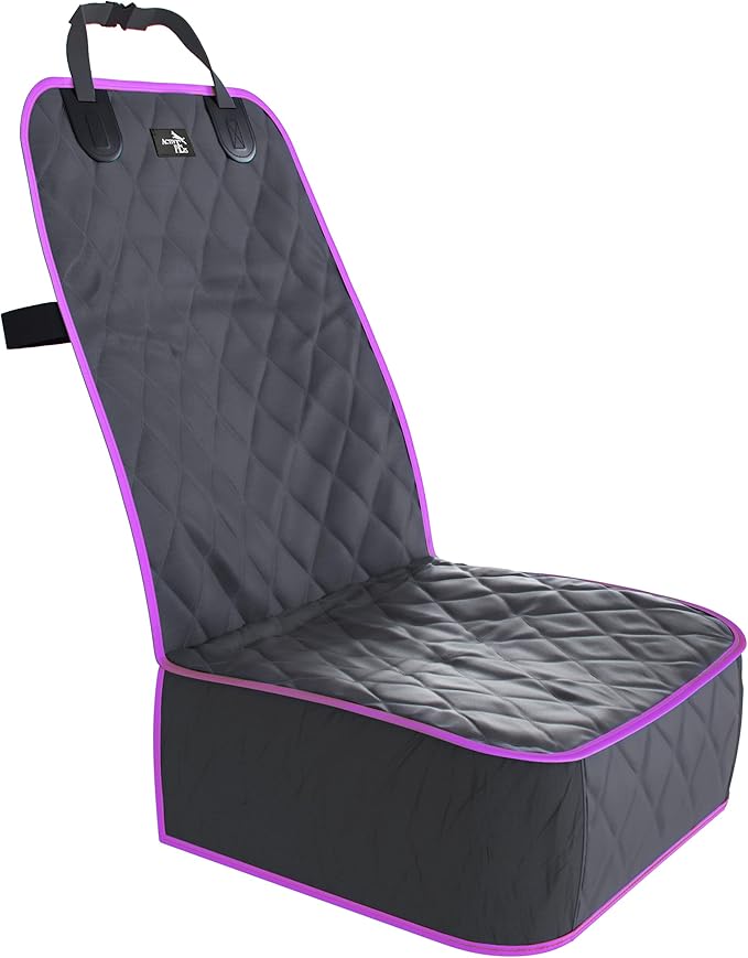 Active Pets Dog Car Seat Cover, Waterproof Front Seat Protector for SUV Truck Sedan, Pet Safety Travel Comfort System with Universal Fit, Pink-Mewly Pet