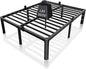 ROIL 12 inch Metal Queen Bed Frame with Rounded Corner and Headboard Hole Mattress Retainers 3500LBS Heavy Duty Steel Slats No Box Spring Needed Platform Noise-Free Easy Assemble