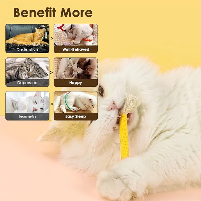 3 PCS Cotton Rope Cat Toys for Indoor Cats, Interactive Cat Rope Toys with Silvervine Fruit for Cats and Kittens, Handmade Pet Chew Toys for Teeth Cleaning-Mewly Pet