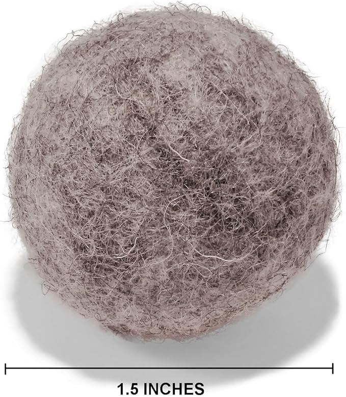 Wool Cat Toys - Felt Cat Toy Balls for Small Pet Fetch and Play - Eco Friendly Quiet Wool Ball Cat Toy for Cats and Kittens - Choose Your Colors (Gray)-Mewly Pet