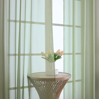 OVZME Sage Green Sheer Curtains 120 Inches Long 2 Panels Set, 59 Inch Extra Wide Soft Airy Lightweight Sheer Curtains for Living Room, Farmhouse Voile Filmy Rod Pocket Drapes, 59Wx120L Inches