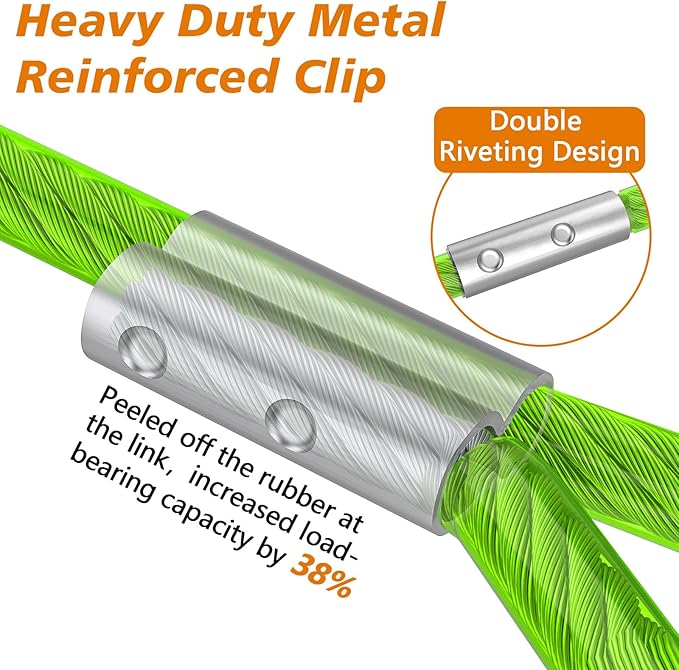 XiaZ 30FT Tie Out Cable for Dogs, Dog Leads for Yard Chew Proof, Heavy Duty Pet Tie Out Cable for Large Dogs Up to 250lbs,Durable Dog Runner Tether Line for Outdoor,Yard-Mewly Pet