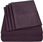 Full Size Bed Sheets - 6 Piece 1500 Supreme Collection Fine Brushed Microfiber Deep Pocket Full Sheet Set Bedding - 2 Extra Pillow Cases, Great Value, Full, Purple