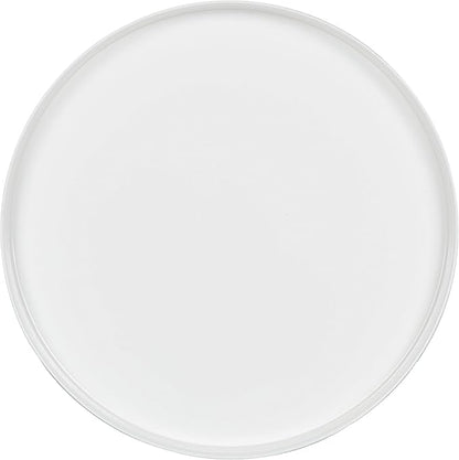 Kate and Laurel Celia Round Metal Foldable Tray Accent Table, White with Gold Base