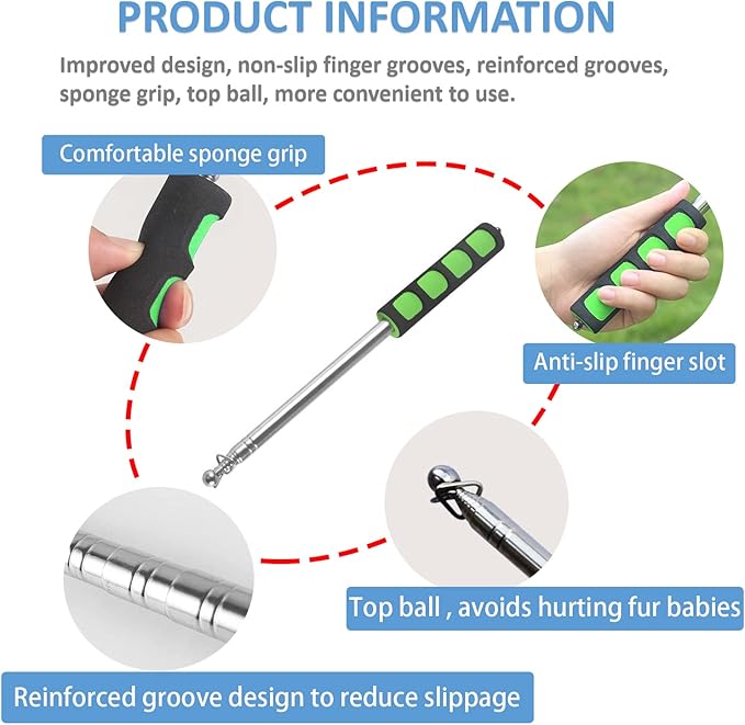 2pcs Retractable Wand Toys, Cat Fishing Rod with 11 Pcs Feather Refills for Indoor & Outdoor Cats-Mewly Pet