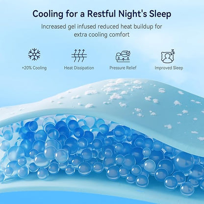 ELEMUSE Twin Size Dual Layer 3 Inch Memory Foam Mattress Topper, 2 Inch Cooling High Density Memory Foam Bed Pad and 1 Inch Plush Feel Pillow Top Mattress Topper Cover for Back Pain Relief
