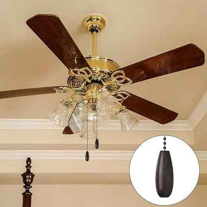 Boao 8 Pieces Ceiling Fan Pull Chains Extender Wooden Pendant Pull Chain Extension for Ceiling Light Lamp Fan(Coffee)