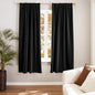 Lazzzy Velvet Blackout Curtains Thermal Insulated Room Window Drapes Super Soft Luxury Curtains for Living Room Bedroom Rod Pocket 2 Panels, Black, 52" W x 72" L