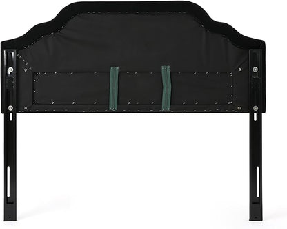 Christopher Knight Home Silas Velvet Headboard, Queen / Full, Black / Black