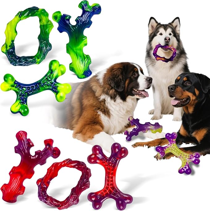 9-Pack Indestructible Dog Toys for Aggressive Chewers, Durable Chew Toys for Large Dogs, Dog Toy for Aggressive Chewer Large Breed, A Super Set for Happiness for All Dogs-Mewly Pet