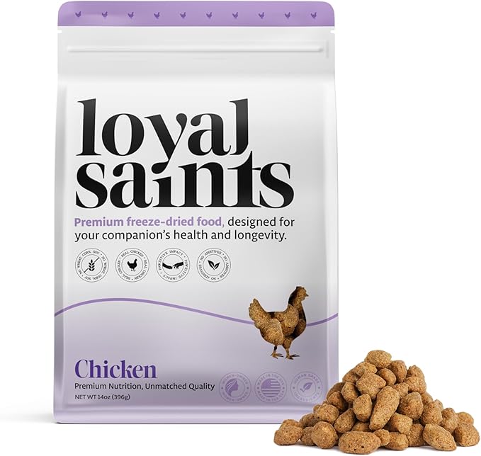 Freeze Dried Raw Dog Food - Premium Chicken Flavor with High Protein & Grain Free Dog Food for Small or Large Breeds and Picky Eaters - Versatile as Meal Topper, Pet Snack & Treats, 5 Oz-Mewly Pet