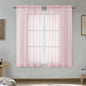 OVZME Blush Pink Sheer Curtains 54 Inches Long 2 Panels - Soft Light Filtering Window Sheer Panels for Living Room/Bedroom, Top Dual Rod Pocket, 1 Pair, Each 42Wx54L Inches