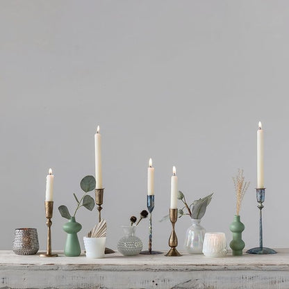 Creative Co-Op Hand-Forged Hammered Metal Taper, Antique Brass Finish Candle Holder