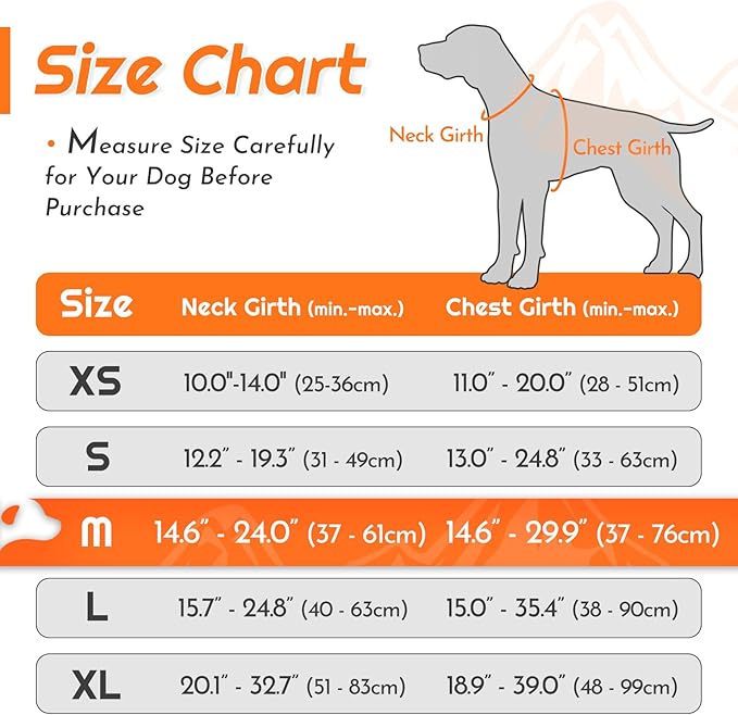 Eagloo Dog Harness Medium Sized Dog, No Pull Service Vest with Reflective Strips and Control Handle, Adjustable and Comfortable for Walking, No Choke Pet Harness with 2 Metal Rings, Orange, M-Mewly Pet