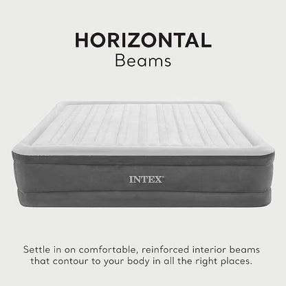 Intex Comfort Dura-Beam Airbed Internal Electric Pump Bed Height Elevated (2020 Model)