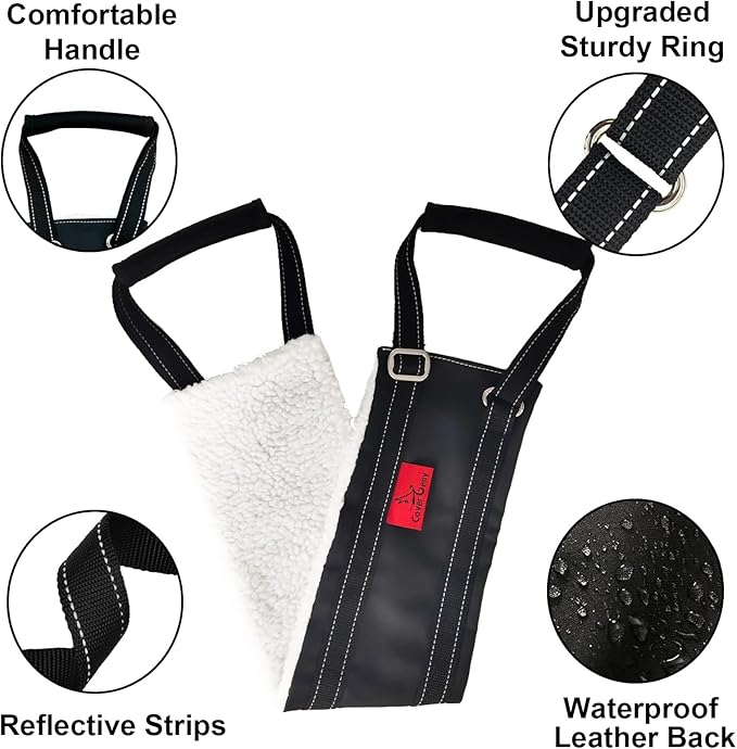 Leather Dog Lift Harness for Small Dogs,Doggie Walking Sling,Puppy Belly Support Strap,Pet Assist Harness for Senior,Injured,Disabled Dogs After ACL Surgery S-Mewly Pet