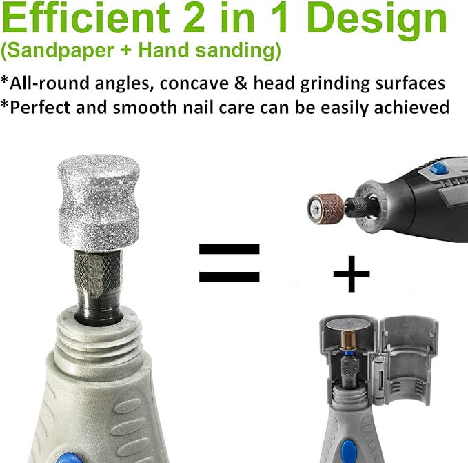 Diamond Dremel Dog Nail Grinder Bit, Dremel Nail Grinder for Pets, Faster Jumbo Dremel Diamond Bit for Dog Nails, 1/8'' Dremel Dog Nail Grinder Attachment, Dog Nail Grinder for Animals Nail Care-Mewly Pet