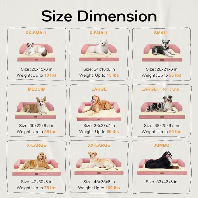 Small Dog Bed and Cat Sofa Waterproof Orthopedic Dog Beds for Small Dogs Cat Bed Comfy Pet Couch Sofa Beds with Washable Removable Cover & Non-Slip Bottom-Mewly Pet