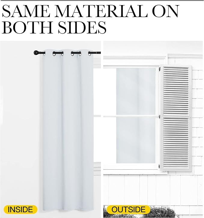 NICETOWN Curtains & Drapes for Door Tapestry, Sound Noise Canceling Room Darkening Replacement Makeshift Curtains for Bathroom Pantry Bedroom Closet (Cloud Grey, 1 Panel, 5ft Wide x 11ft Long)