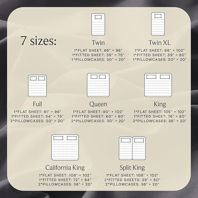 LuxClub 4 PC California King Size Sheet Set Sheets Deep Pockets Wrinkle Free Cooling Sheets Machine Washable Hotel Bedding Silky Soft - Dark Grey California King