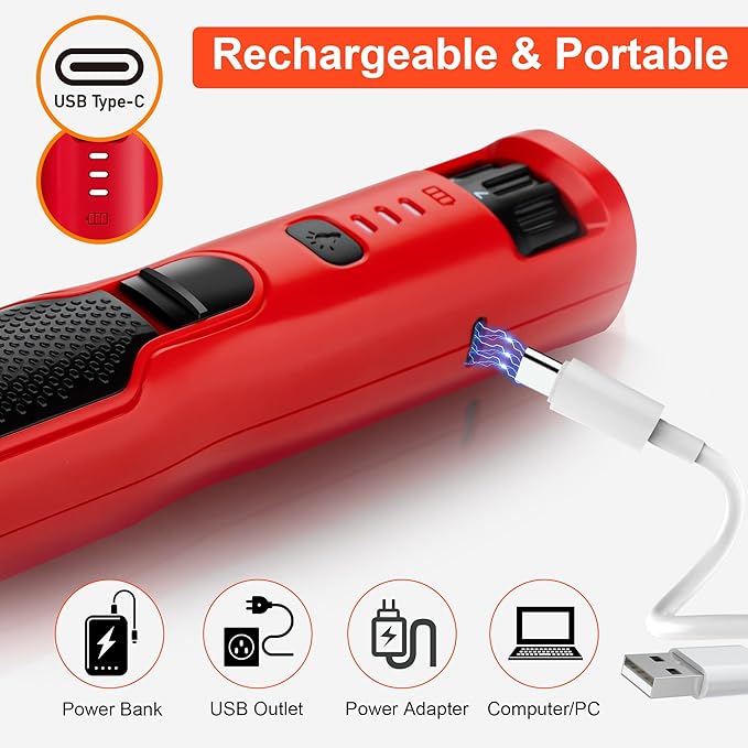 Dog Nail Grinder 7-Speed & 360° LED Light, Professional Pet Nail Grinder for Dogs and Cats, Electric Dog Nail Trimmer Painless Paws Grooming & Smoothing Tool for Large Medium Small Dogs Cats Pets-Mewly Pet