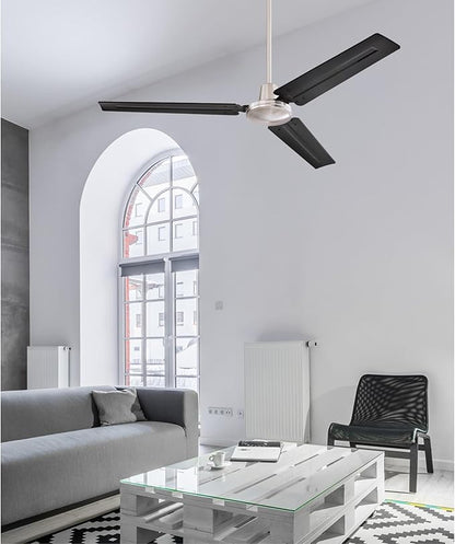 Westinghouse 7800300 Jax Ceiling Fan, 56-Inch, Brushed Nickel Black Blades