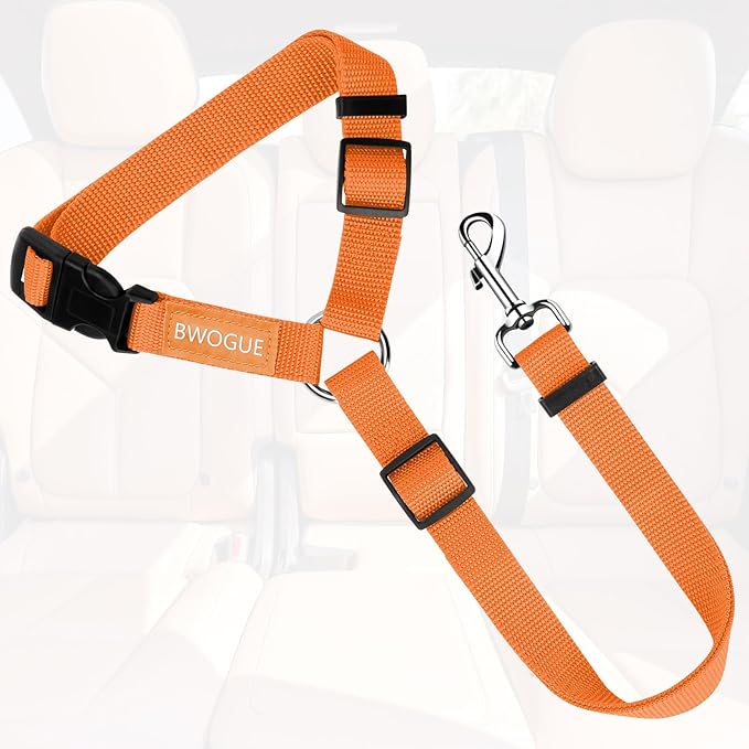 BWOGUE Pet Dog Cat Seat Belts, Car Headrest Restraint Adjustable Safety Leads Vehicle Seatbelt Harness (1 Pack)-Mewly Pet