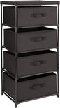 Juvale 4-Tier Fabric Dresser for Closet - 16.5 x 13 x 33 in, Black - Storage Cabinet with Drawers, Closet Drawers & Bedroom Storage
