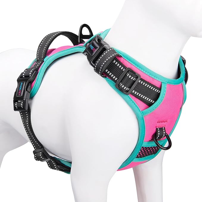 PHOEPET 2019 Reflective Dog Harness Large Breed (XL, Pink)-Mewly Pet