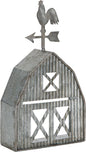 Barn Shaped Tea Light Candle Holder Farmhouse Galvanized Metal Candle Holder Vintage Decorative Tealight Holder for Table Centerpiece Decoration - 5.24" x 1.97" x 9.25"