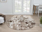 Keen Home Design Area Rugs - 8ft Round Non-Shedding, Abstract Rugs for Kitchen, Living Room, Bedroom, Dining Room, Entryway - Size: 7'10" Round, Multi