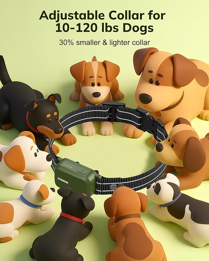 Jugbow Dog Shock Collar - 4500FT Dog Training Collar with Remote, IPX8 Waterproof Electric Dog Collar with 4 Training Modes, Security Lock, Rechargeable eCollar for 10-120lbs Small Medium Large Dogs