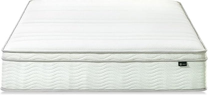 ZINUS 12 Inch Foam and Spring Mattress, Full, CertiPUR-US Certified Foams, Mattress in A Box, White