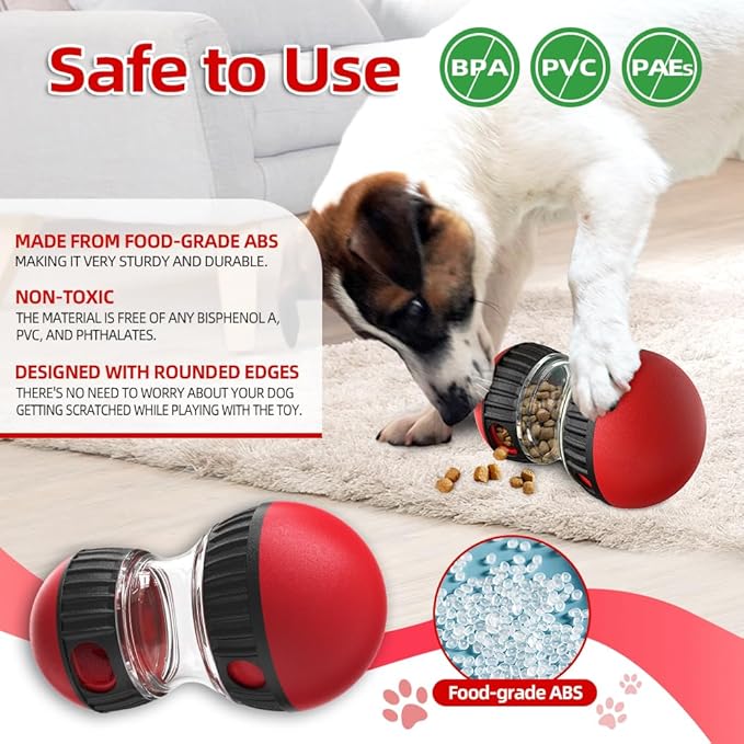 Interactive Dog Puzzle Toys, Brain Stimulation Rolling Treat Dispenser Ball & Slow Feeder Combo for Dogs to Keep Them Engaged and Busy-Mewly Pet