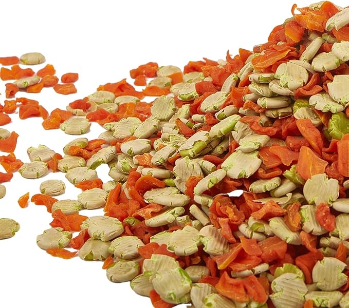 Rabbit Chew Toy - Carrot and Pea Slice Combination 11oz Treats, Suitable for Rabbits and Other Small Herbivores-Mewly Pet