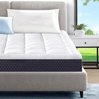 ONENICE 5 Inch King Mattress in a Box, Breathable Gel-Memory Foam Plus Removable Pillowtop Mattress for Pressure Relief, CertiPUR-US Certified Bed in a Box, Fiberglass-Free