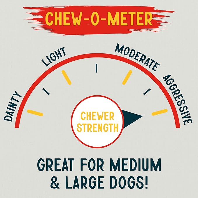 Canine Chews 10-11" Rawhide Bones for Large Dogs, Durable USA Beefhide Dog Rawhide Chews, Retriever Rolls 20 Pack (5 lbs)-Mewly Pet