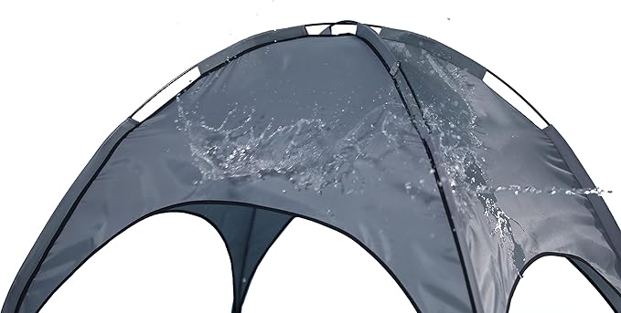 Outdoor XLarge Elevated Dog Bed with Canopy- Durable Oxford Fabric Chew Proof Waterproof Raised Portable Camping Dog Beds Cots with Removable Cover Shade-Mewly Pet