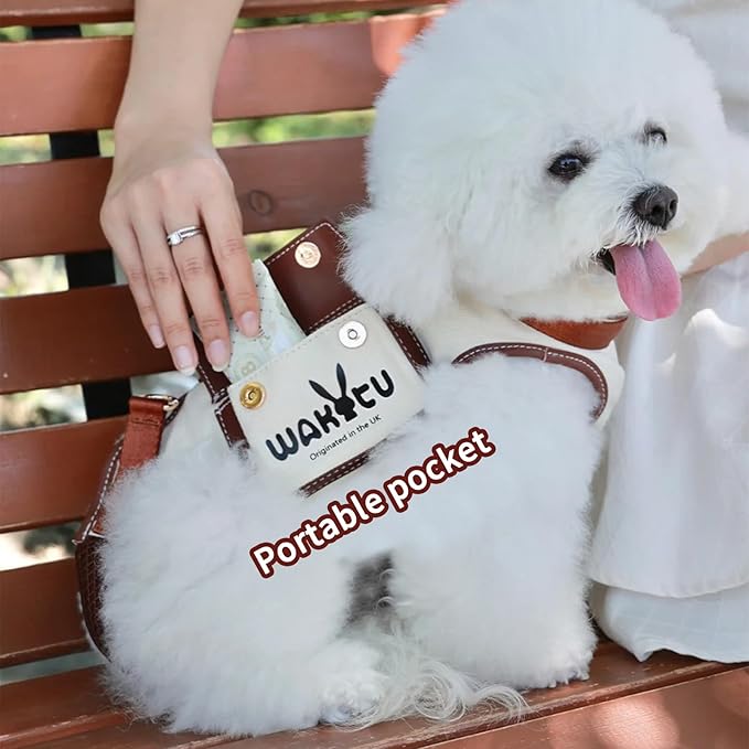 Dog Lift Harness Dog Carrier VES Harness Adjustable Leash with Small Puppy Treat Bag,Fits Most Cars,L-Mewly Pet