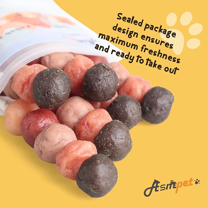 ASMPET Dog Treats Chews, Multi-Flavor Dog Kabob Snacks, Made with Chicken, Duck, Salmon, Rabbit and Beef, Rawhide Sticks for Dogs-Mewly Pet