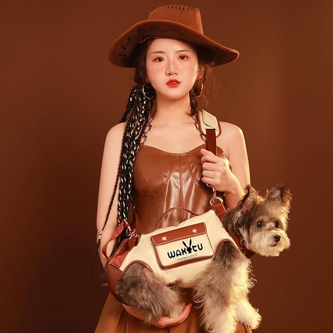 Dog Lift Harness Dog Carrier VES Harness Adjustable Leash with Small Puppy Treat Bag,Fits Most Cars,M-Mewly Pet