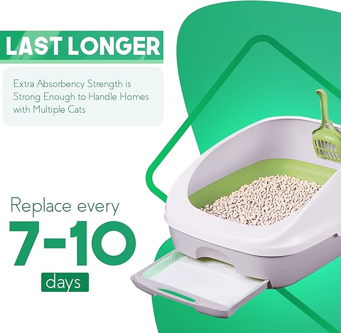 PETSWORLD Multi Cat Pad Refills for Cats Breeze Litter System, Ultra-Absorbent, Quick Dry - (800 Count, Unscented)-Mewly Pet