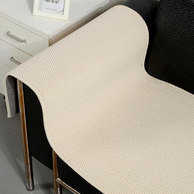 SHENGOCASE 67"x 23.6" Thickened Cat Wall Climbing Carpet, Cat Wall Furniture Scratcher, Scratching Post, Couch Sofa Protector (Creamy-White)-Mewly Pet