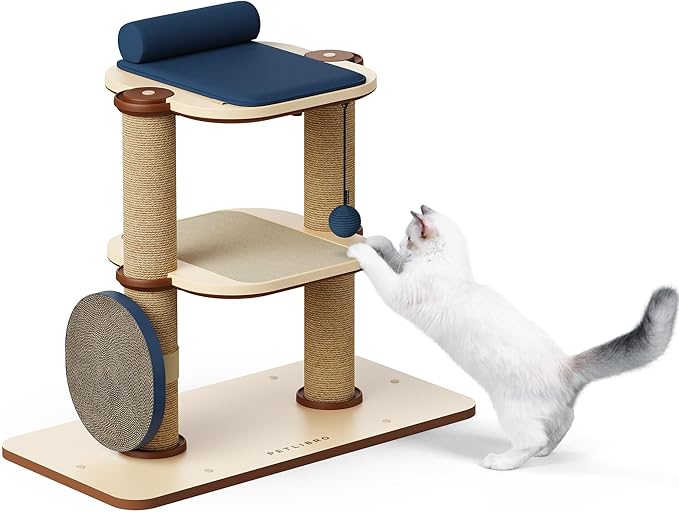 PETLIBRO Infinity Cat Tree Tower for Indoor Cats, Modular Design with Cat Bed, Toy, Felt Pads, Sisal Scratching Posts, 2-Second Setup, Sturdy Multi-Level Activity Center Cat Condo for Any Room-Mewly Pet