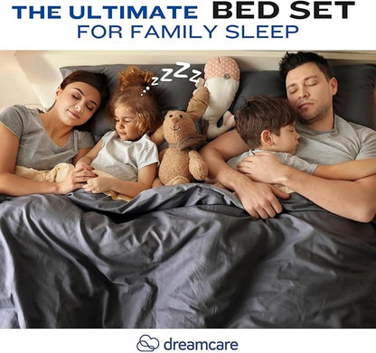 DREAMCARE Twin XL Sheets Set - 4 Pcs Cooling Bed Sheets with Up to 15" Deep Pockets - Soft, Long-Lasting 100% Brushed Polyester with Side Pocket (Sage Green)