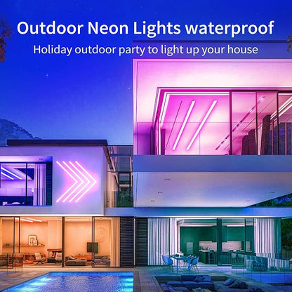 100FT Led Rope Lights,Flexible Neon Light Control with App/Remote,Multiple Modes,IP67 Outdoor Waterproof,Music Sync Strip for Bedroom