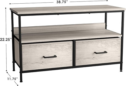 Sorbus TV Stand Dresser with 2 Drawers - Television Riser Chest with Storage - Bedroom, Living Room, Closet, & Dorm Furniture