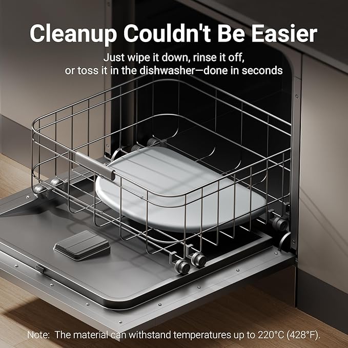 DownyPaws Dog Food Mats for Floors Waterproof, BPA Free Silcone Dog Bowl Mat, Non-Slip Pet Feeding Mat with High Raised Edge, Cat Placemat for Messy Drinkers, 24"×17", Light Gray-Mewly Pet