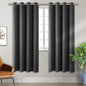 BGment Blackout Curtains for Bedroom - Grommet Thermal Insulated Room Darkening Curtains for Living Room, Set of 2 Panels, Each 46 x 72 Inch, Dark Grey